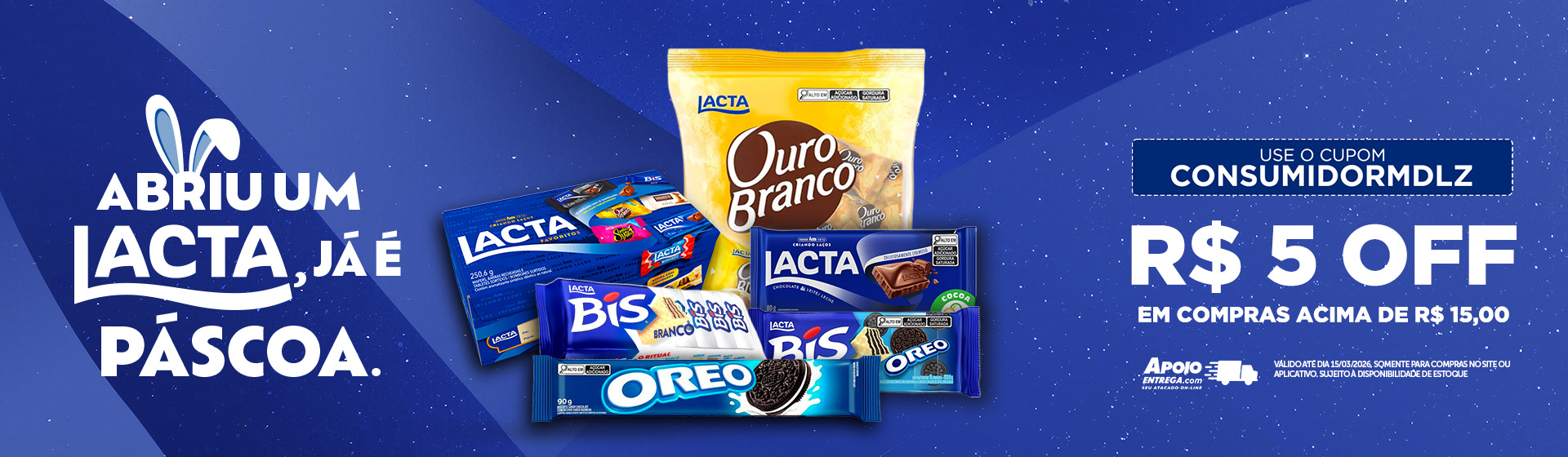 Cupom Mondelez 09 até 15/03